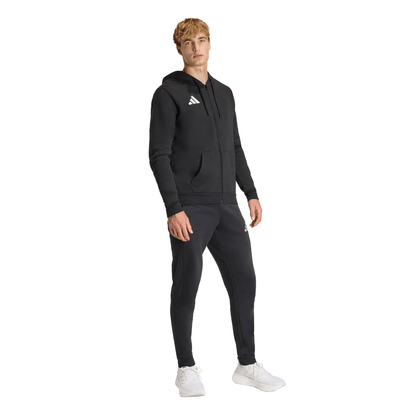 Men's adidas	Entrada 26 Full Zip Hoodie - Black/ Black/ White