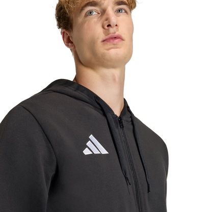 Men's adidas	Entrada 26 Full Zip Hoodie - Black/ Black/ White