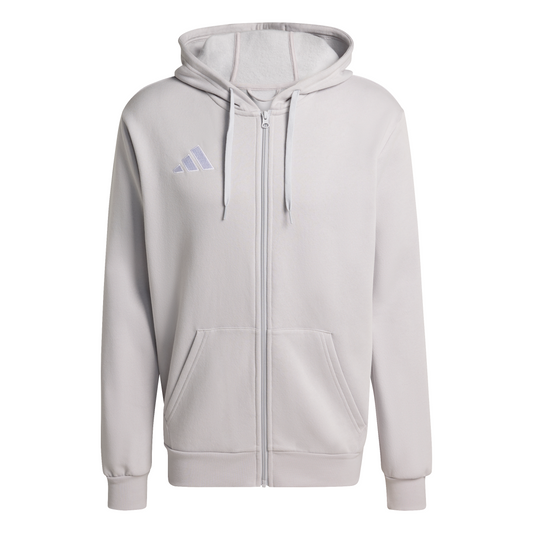Men's adidas	Entrada 26 Full Zip Hoodie - Grey/ Team Light/ White