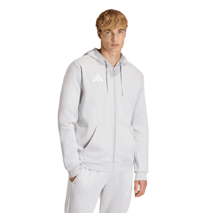 Men's adidas	Entrada 26 Full Zip Hoodie - Grey/ Team Light/ White