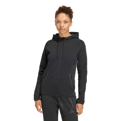 Women's adidas Tiro 26 Travel Sweat Hoodie- Black/ Black/ White