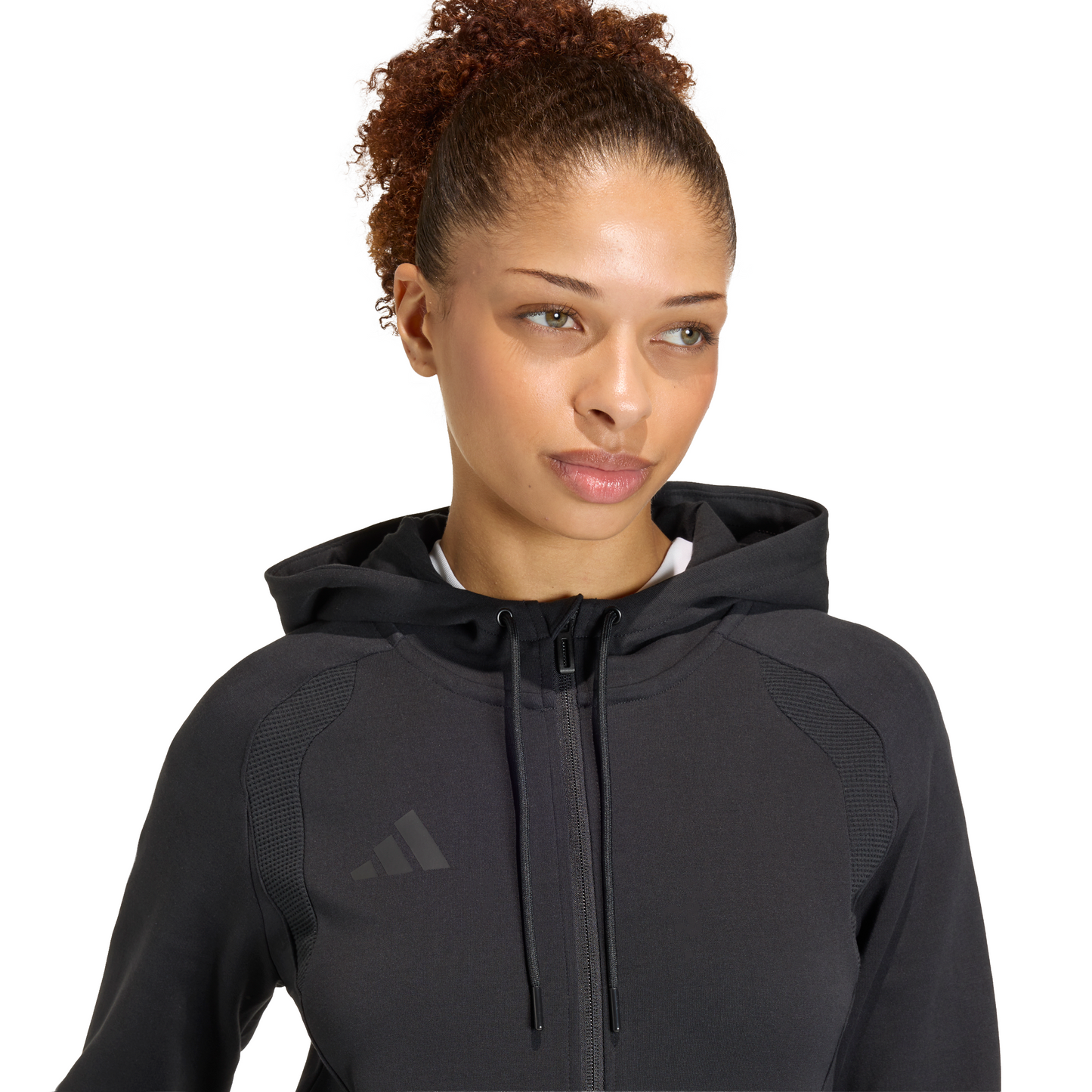 Women's adidas Tiro 26 Travel Sweat Hoodie- Black/ Black/ White