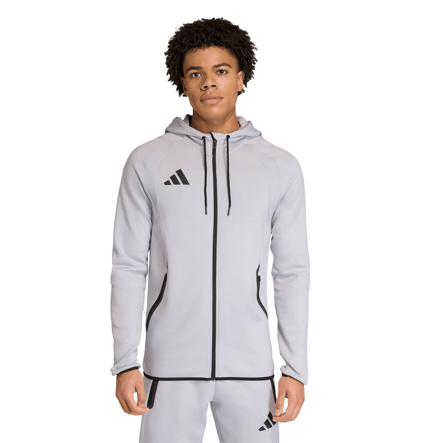 Men's adidas	Tiro 26 Travel Sweat Hoodie - Grey/ Team Light/ White