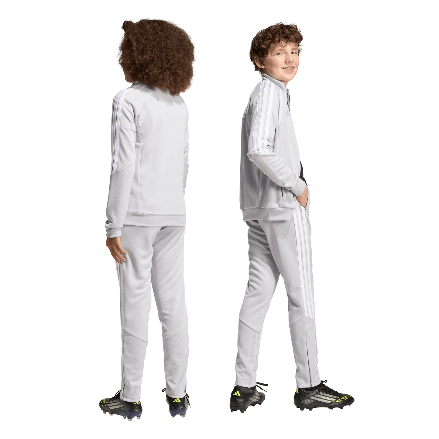 adidas Tiro 26 League Kids Tracksuit Bottoms Competition Training Pants - Grey/ White