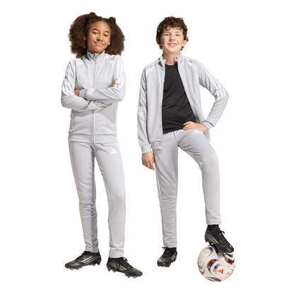 adidas Tiro 26 League Kids Tracksuit Bottoms Competition Training Pants - Grey/ White
