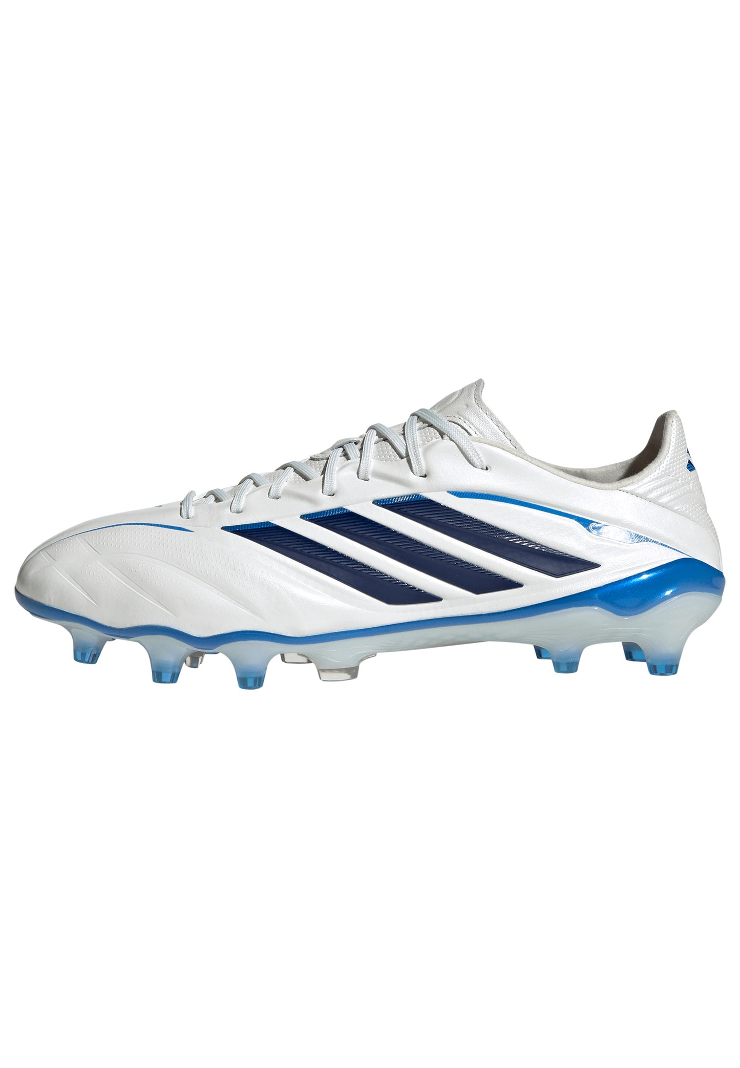 adidas Copa Pure IV Elite FG Firm Ground Soccer Cleats - White/Zero Met/Dark Blue/Lucid Ray Blue