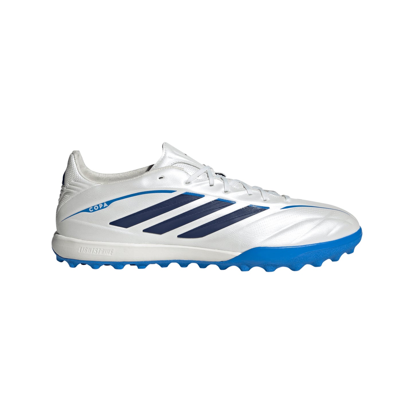 adidas Copa Pure IV Pro TF Turf Shoes - White/Zero Met/Dark Blue/Lucid Ray Blue