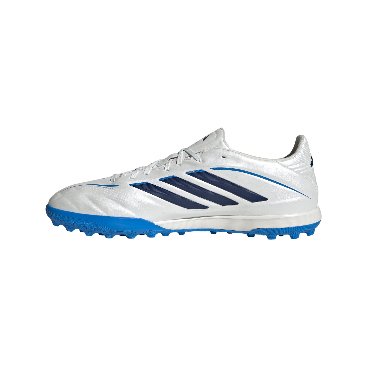 adidas Copa Pure IV Pro TF Turf Shoes - White/Zero Met/Dark Blue/Lucid Ray Blue