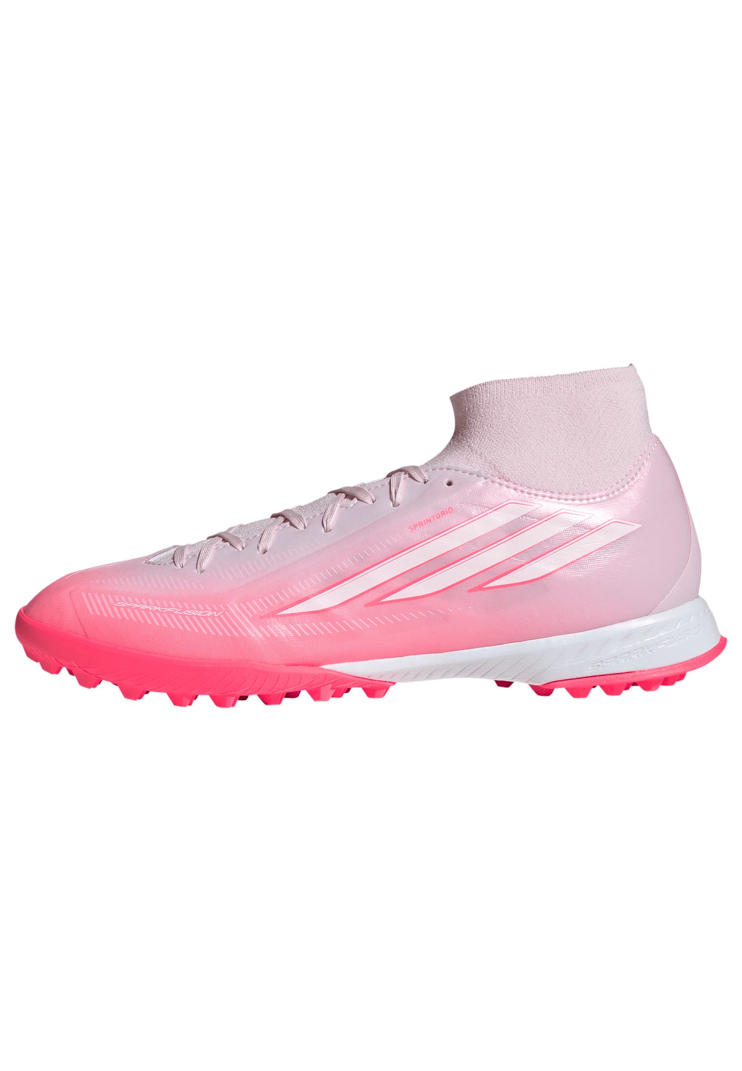 adidas F50 Sparkfusion Turf Soccer Shoes - Solar Turbo / Cloud White / Distilled Pink