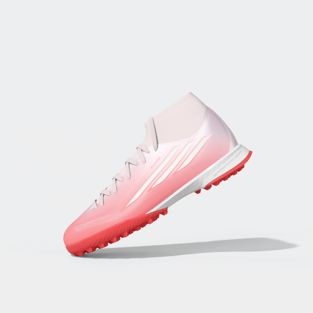 adidas F50 Sparkfusion Turf Soccer Shoes - Solar Turbo / Cloud White / Distilled Pink