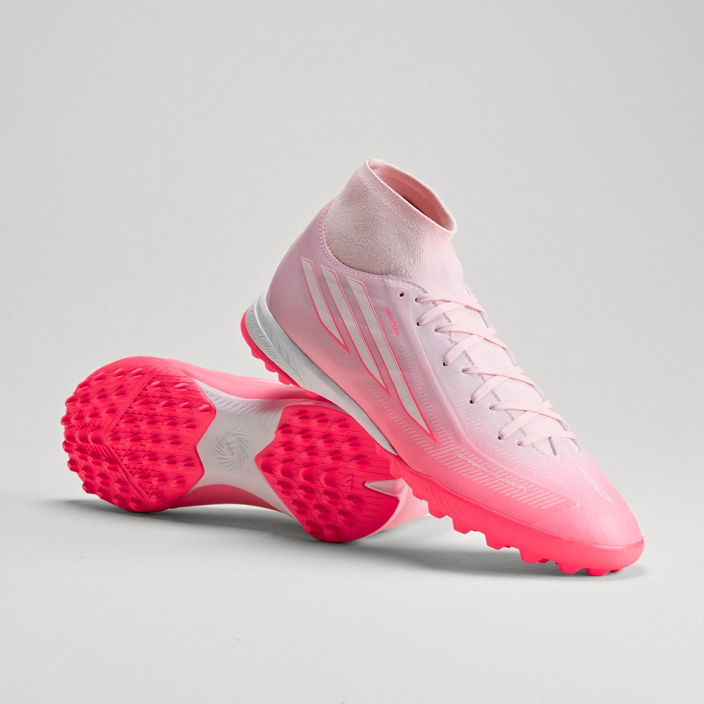 adidas F50 Sparkfusion Turf Soccer Shoes - Solar Turbo / Cloud White / Distilled Pink