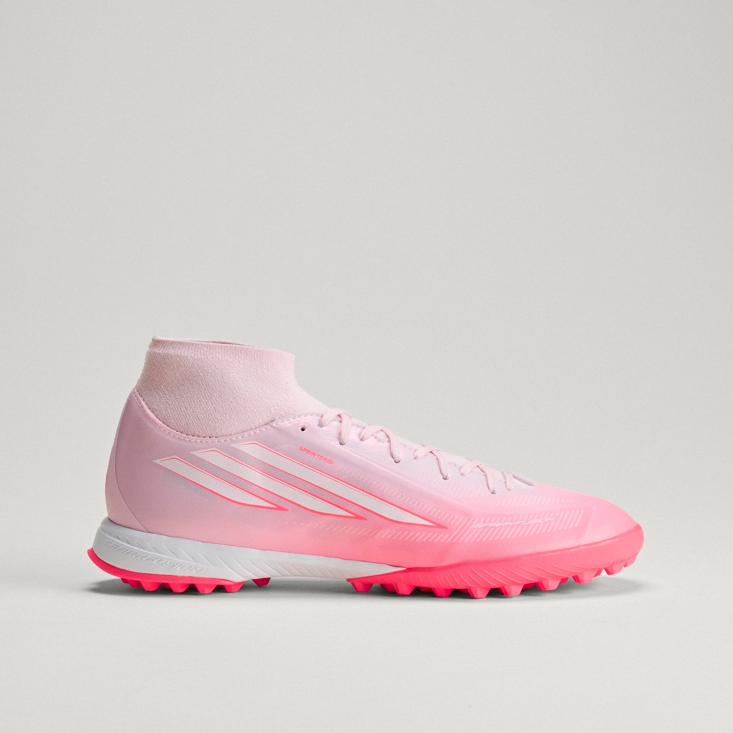 adidas F50 Sparkfusion Turf Soccer Shoes - Solar Turbo / Cloud White / Distilled Pink