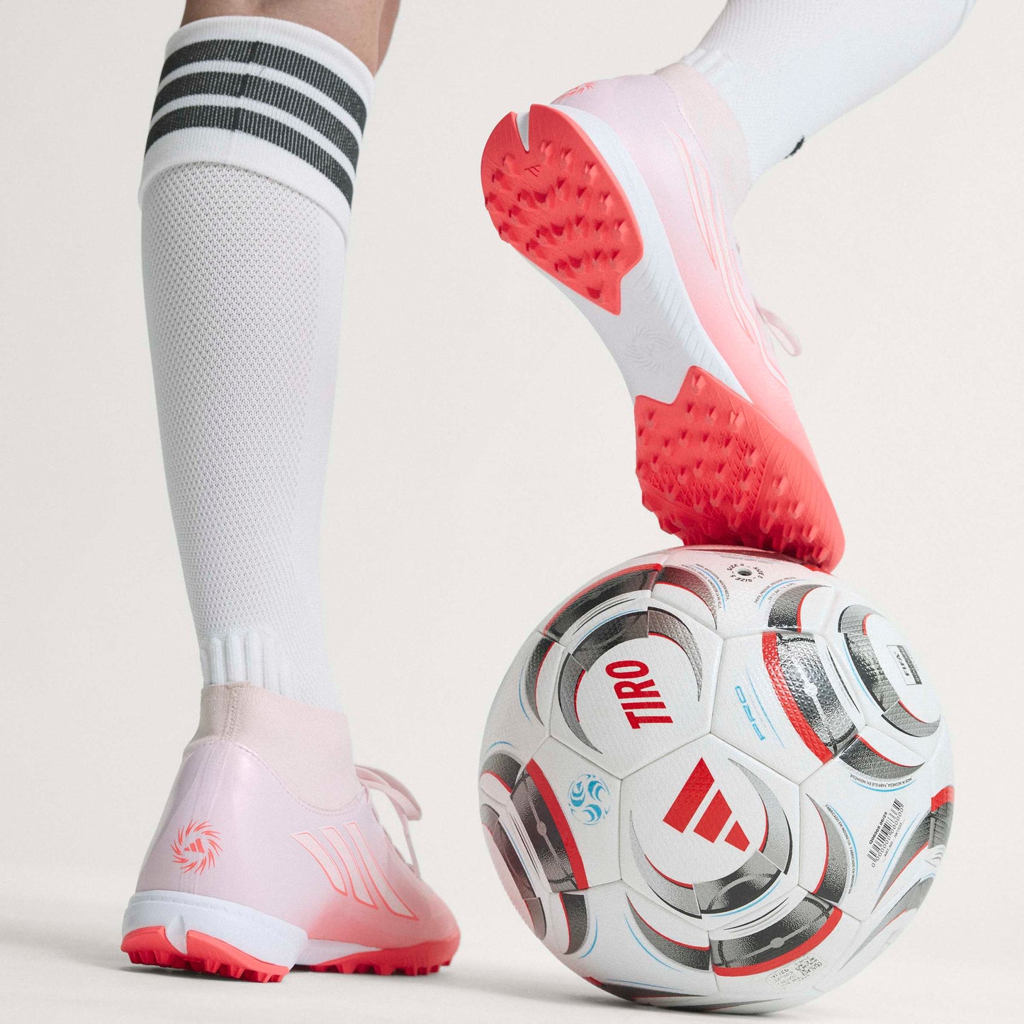 adidas F50 Sparkfusion Turf Soccer Shoes - Solar Turbo / Cloud White / Distilled Pink