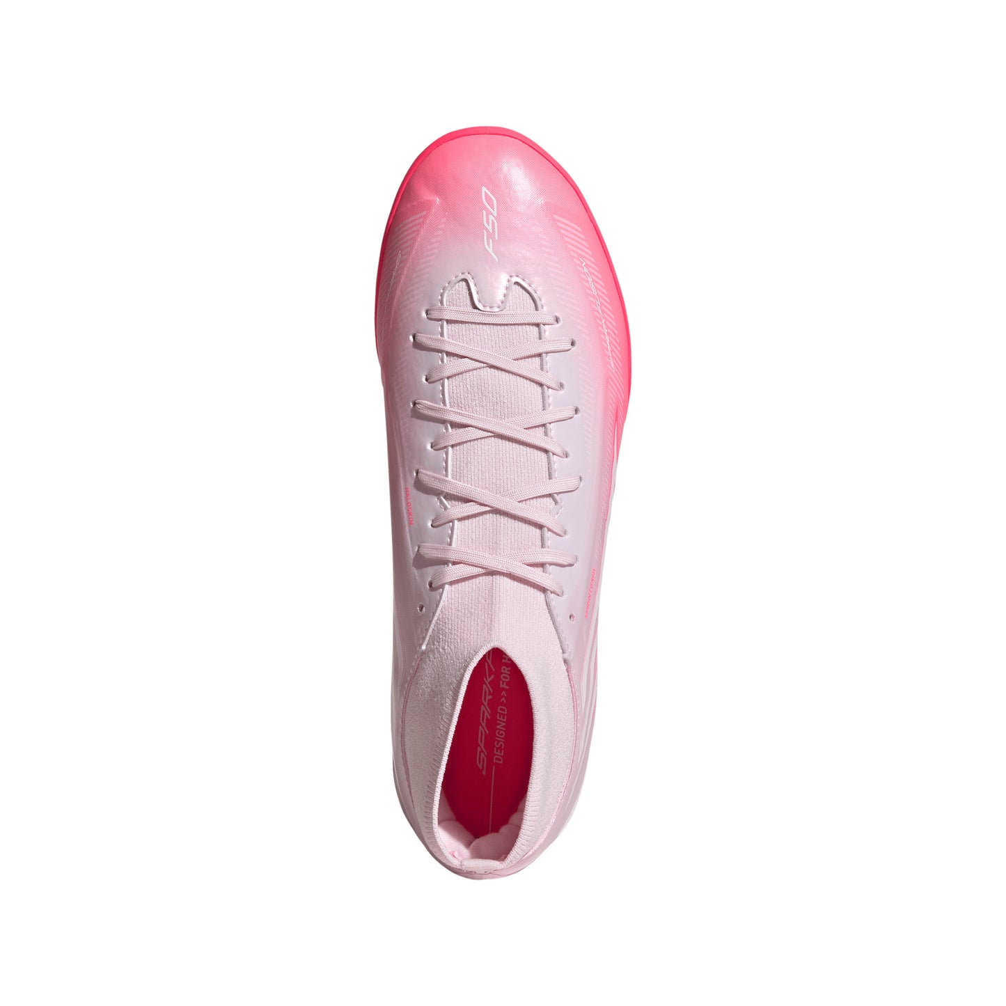 adidas F50 Sparkfusion Turf Soccer Shoes - Solar Turbo / Cloud White / Distilled Pink