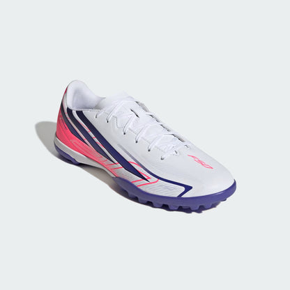 adidas F50 HyperFast League TF Turf Shoes - Ftwr White/Solar Purple/Solar Turbo