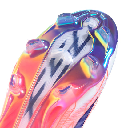 adidas F50 Hyperfast Elite FG Firm Ground Soccer Cleats - Ftwr White/Solar Purple/Solar Turbo