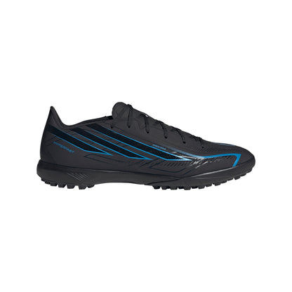 adidas F50 HyperFast League TF Turf Shoes - Core Black/Core Black/Lucid Ray Blue