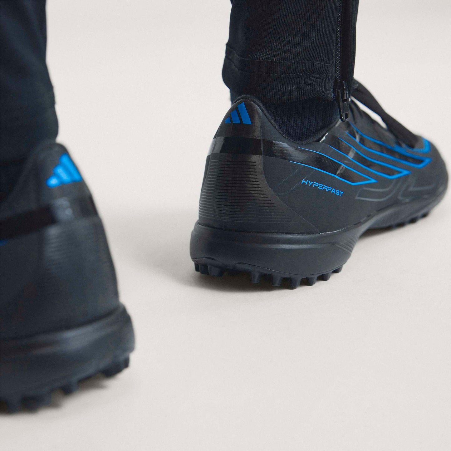 adidas F50 HyperFast League TF Turf Shoes - Core Black/Core Black/Lucid Ray Blue