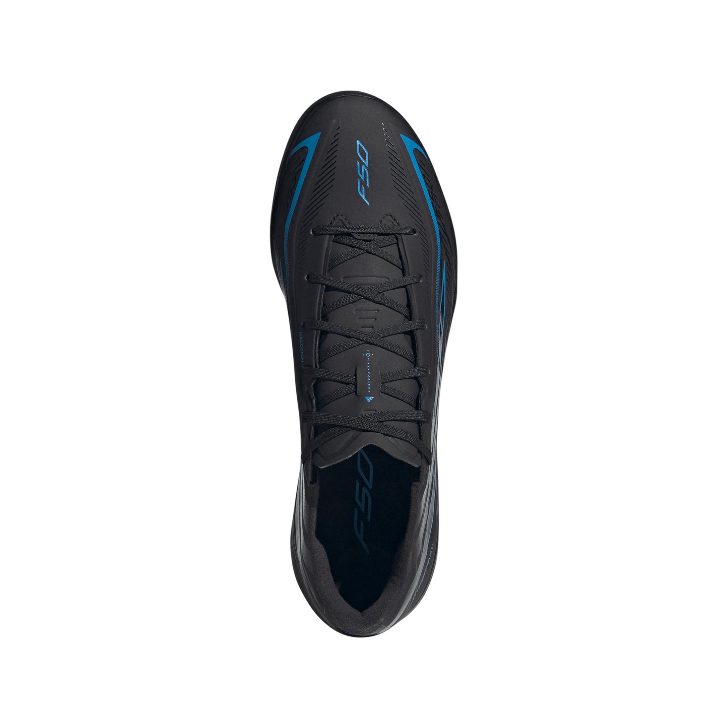 adidas F50 HyperFast League TF Turf Shoes - Core Black/Core Black/Lucid Ray Blue