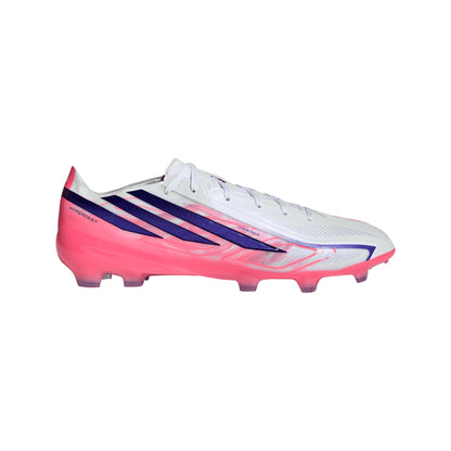 adidas F50 Hyperfast Pro FG Firm Ground Soccer Cleats - Ftwr White/Solar Purple/Solar Turbo