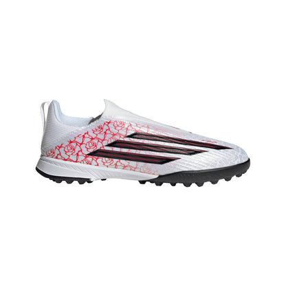 adidas Junior F50 League LL Lamine Yamal TF Turf Soccer Shoes - FTWhite/ Core Black/ Lucid Red
