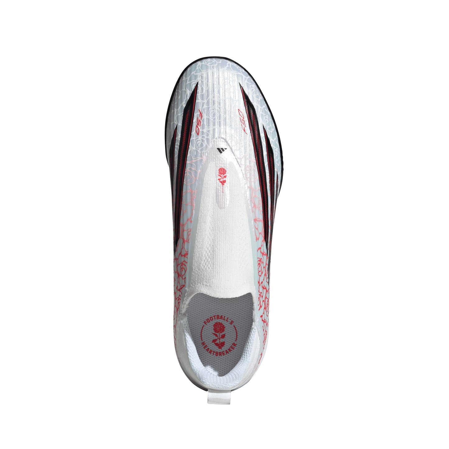 adidas Junior F50 League LL Lamine Yamal TF Turf Soccer Shoes - FTWhite/ Core Black/ Lucid Red