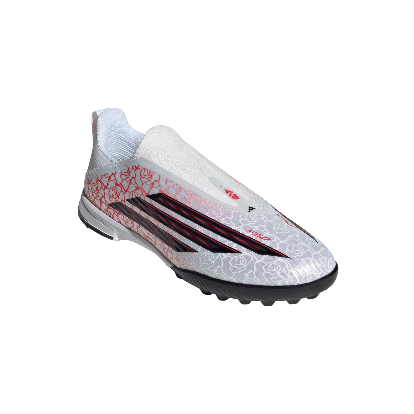 adidas Junior F50 League LL Lamine Yamal TF Turf Soccer Shoes - FTWhite/ Core Black/ Lucid Red