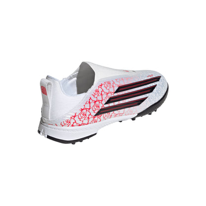 adidas Junior F50 League LL Lamine Yamal TF Turf Soccer Shoes - FTWhite/ Core Black/ Lucid Red