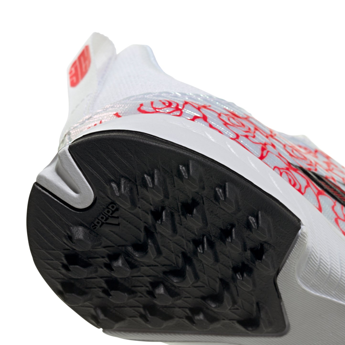 adidas Junior F50 League LL Lamine Yamal TF Turf Soccer Shoes - FTWhite/ Core Black/ Lucid Red