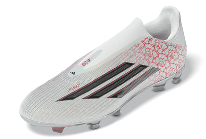 adidas Junior F50 League LL Lamine Yamal FG Firm Ground Soccer Cleats - FTWhite/ Core Black/ Lucired