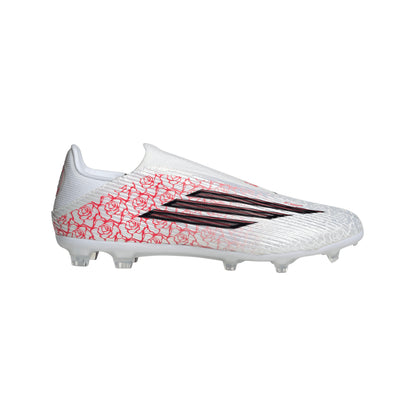 adidas Junior F50 League LL Lamine Yamal FG Firm Ground Soccer Cleats - FTWhite/ Core Black/ Lucired