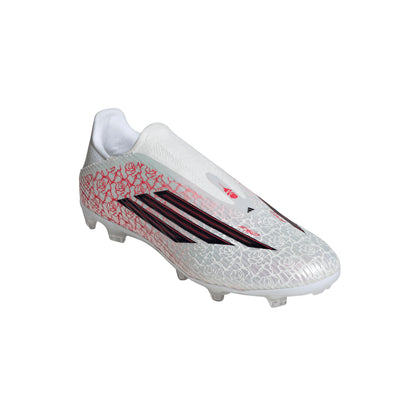 adidas Junior F50 League LL Lamine Yamal FG Firm Ground Soccer Cleats - FTWhite/ Core Black/ Lucired