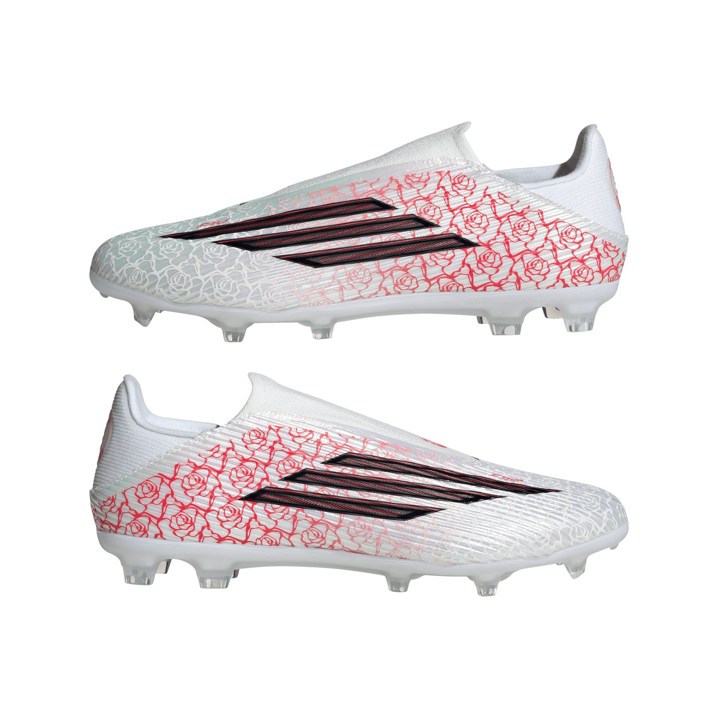 adidas Junior F50 League LL Lamine Yamal FG Firm Ground Soccer Cleats - FTWhite/ Core Black/ Lucired