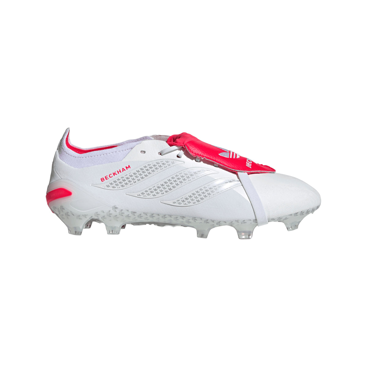 adidas Predator Elite Fold Tongue David Beckham FG Firm Ground Soccer Shoes - White/ Red