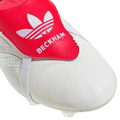 adidas Predator Elite Fold Tongue David Beckham FG Firm Ground Soccer Shoes - White/ Red