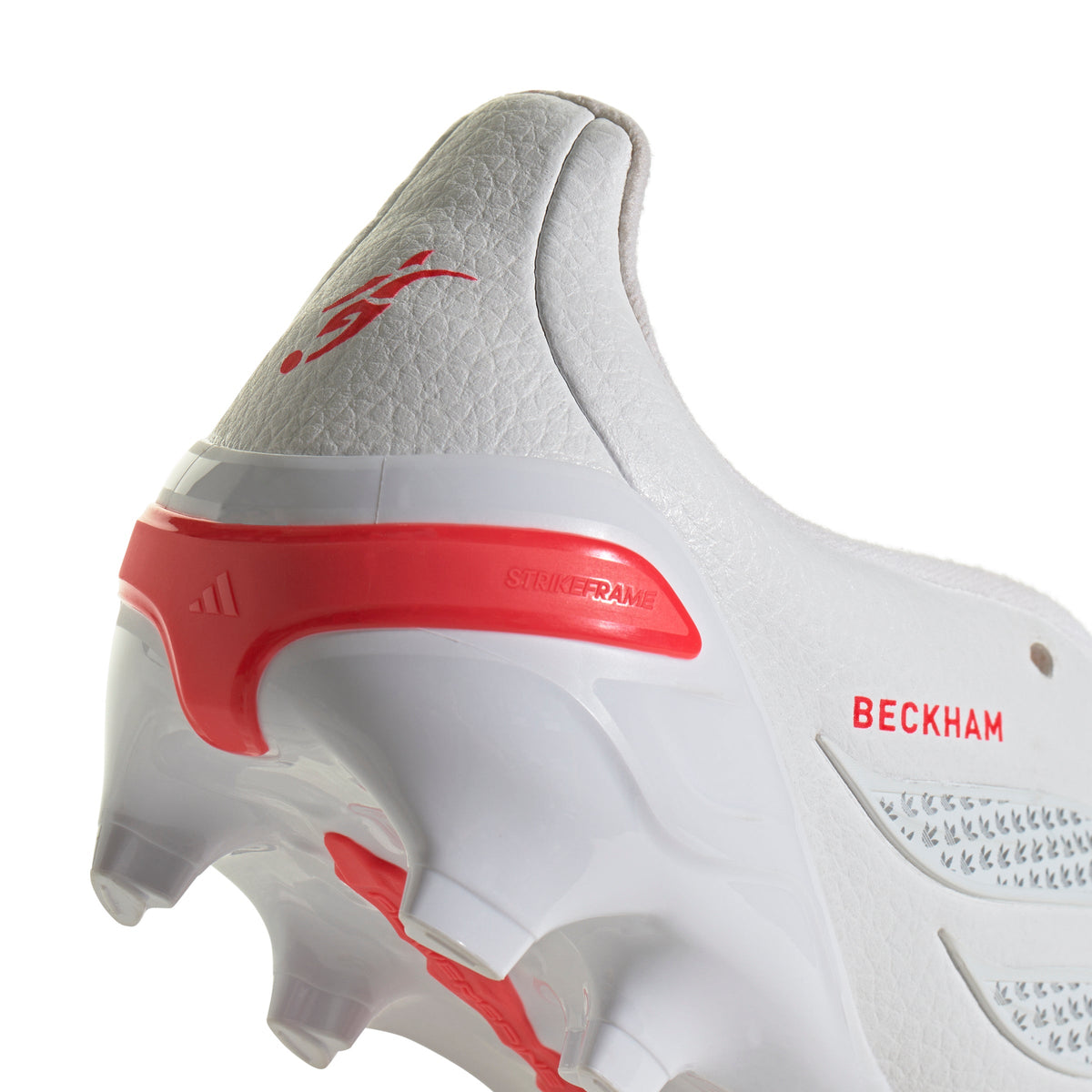 adidas David Beckham Predator League FoldTongue  FT FG Junior Firm Ground Soccer Cleats - White/Red