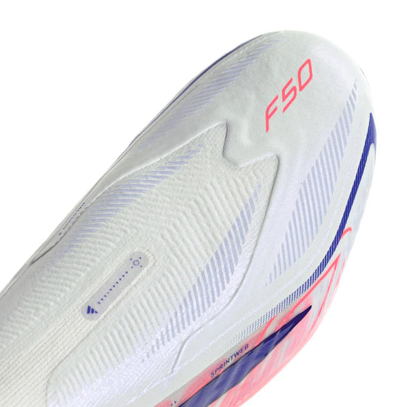adidas F50 Hyperfast LL Elite FG Firm Ground Soccer Cleats - Ftwr White/Solar Purple/Solar Turbo