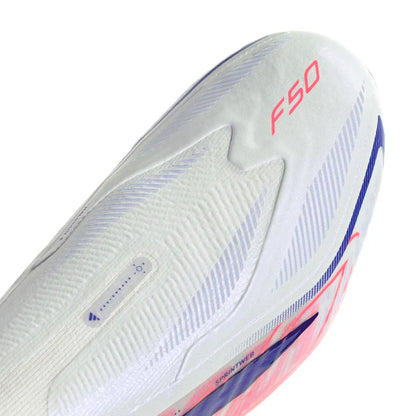 adidas F50 Hyperfast LL Elite FG Firm Ground Soccer Cleats - Ftwr White/Solar Purple/Solar Turbo