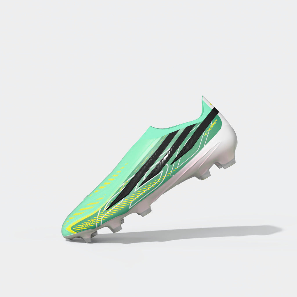 adidas F50 Hyperfast Elite Laceless FG Firm Ground Soccer Cleats - Pulse Mint/ Core Black/ Solar Lemon