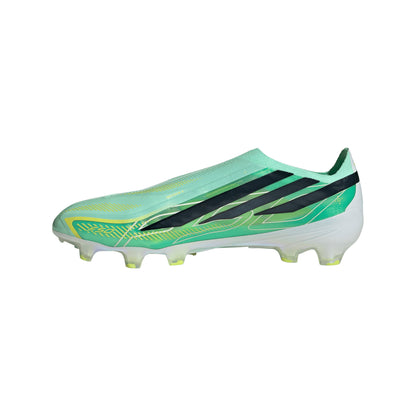 adidas F50 Hyperfast Elite Laceless FG Firm Ground Soccer Cleats - Pulse Mint/ Core Black/ Solar Lemon