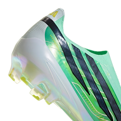 adidas F50 Hyperfast Elite Laceless FG Firm Ground Soccer Cleats - Pulse Mint/ Core Black/ Solar Lemon
