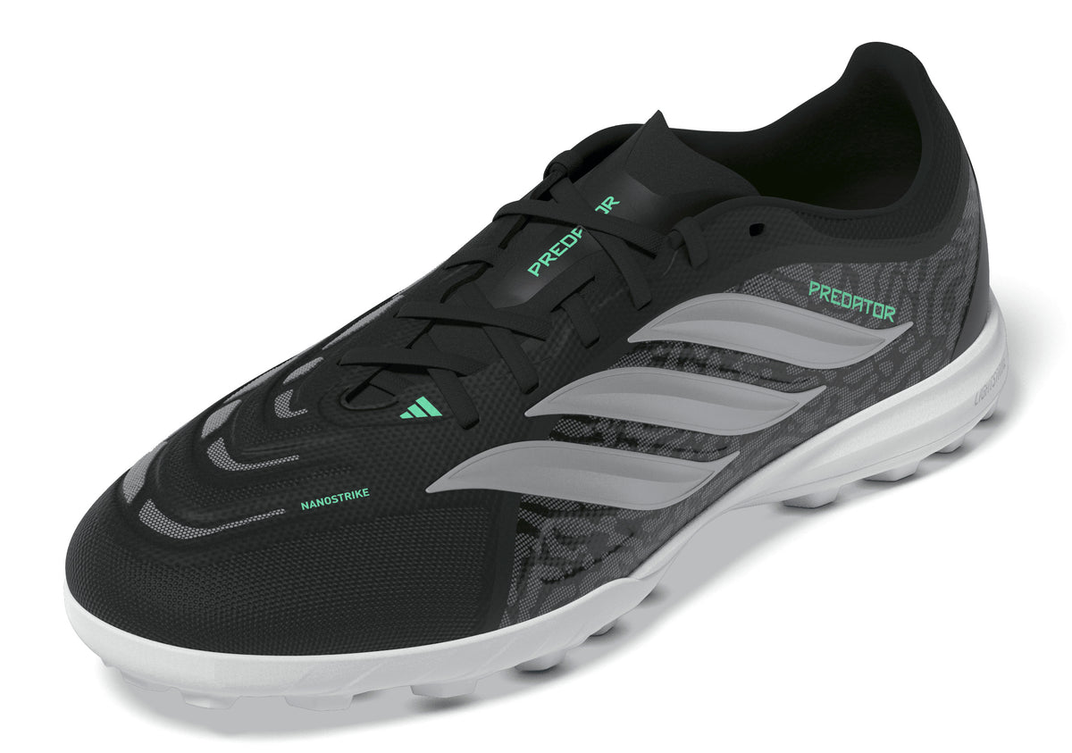 adidas Predator League TF Turf Soccer Shoes - Core Black/ Silver Met/ Pulse Mint