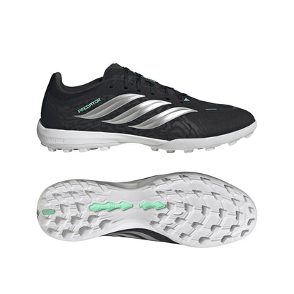 adidas Predator League TF Turf Soccer Shoes - Core Black/ Silver Met/ Pulse Mint