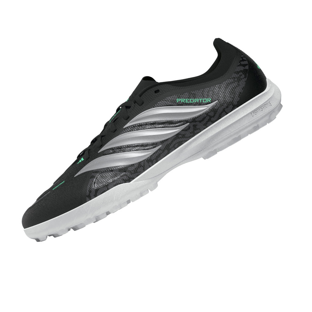adidas Predator League TF Turf Soccer Shoes - Core Black/ Silver Met/ Pulse Mint