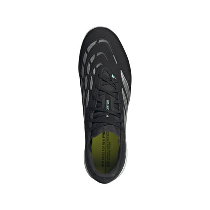 adidas Predator League TF Turf Soccer Shoes - Core Black/ Silver Met/ Pulse Mint
