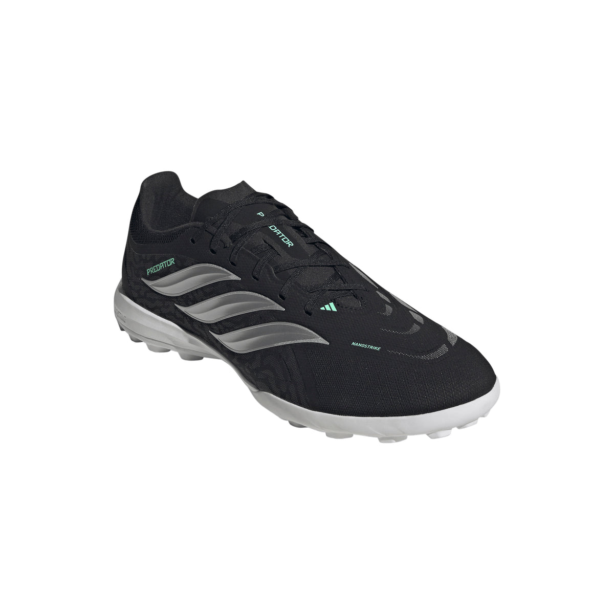 adidas Predator League TF Turf Soccer Shoes - Core Black/ Silver Met/ Pulse Mint