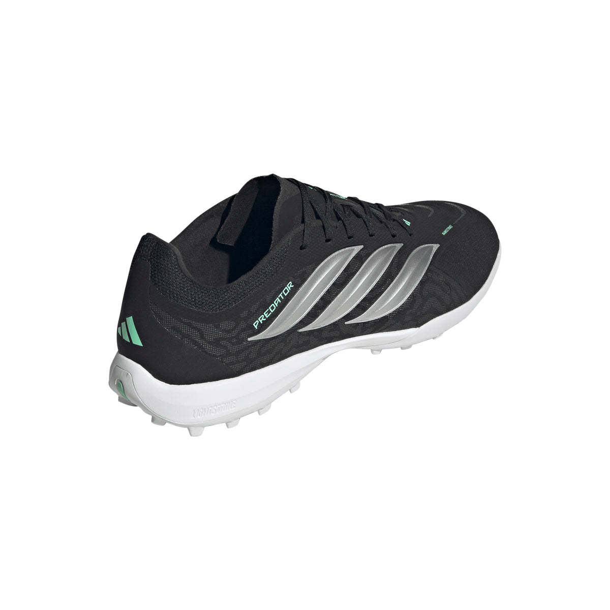 adidas Predator League TF Turf Soccer Shoes - Core Black/ Silver Met/ Pulse Mint