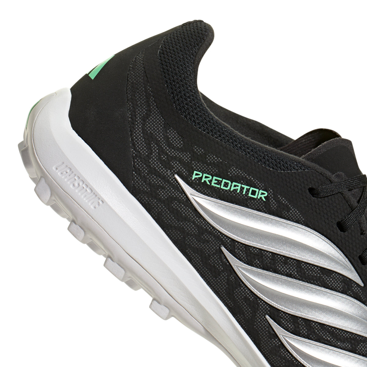 adidas Predator League TF Turf Soccer Shoes - Core Black/ Silver Met/ Pulse Mint