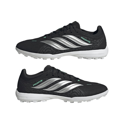 adidas Predator League TF Turf Soccer Shoes - Core Black/ Silver Met/ Pulse Mint