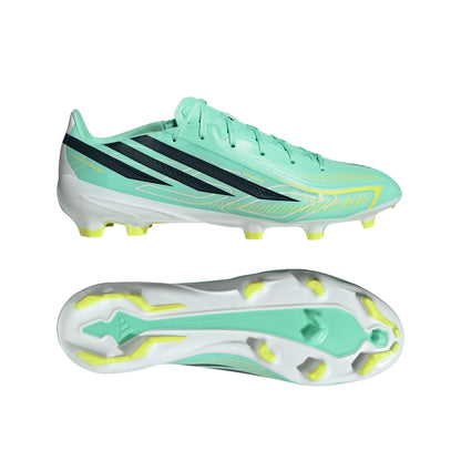 adidas F50 HyperFast League FG Firm Ground Soccer Shoes - Pulse Mint/Night Navy/Solar Lemon